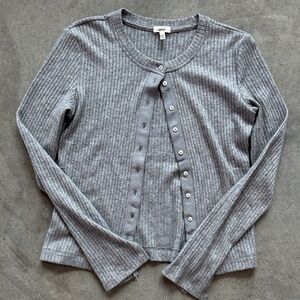Aerie Silver/Gray Ribbed cardigan
